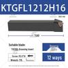 CNC External Shallow Groove Tool Holder KTGFR/KTGFL 1212H16/1616H16/2020K16