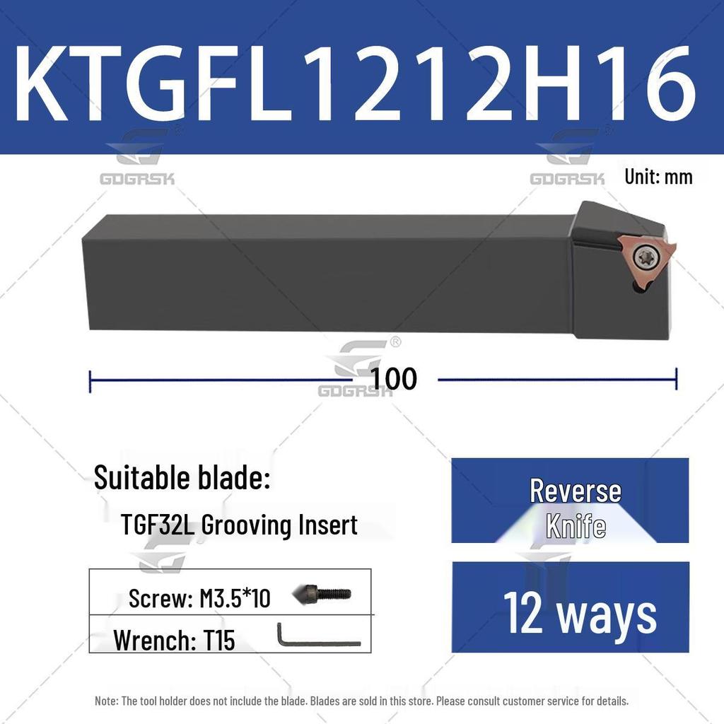 CNC External Shallow Groove Tool Holder KTGFR/KTGFL 1212H16/1616H16/2020K16