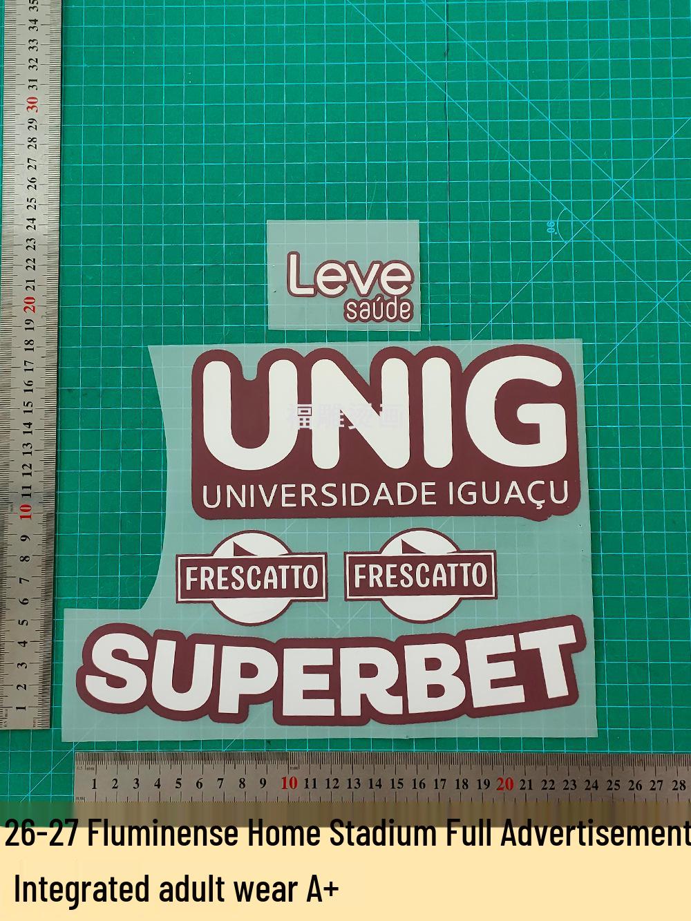 Fluminense Home Stadium Full Ad Collection Adult Jersey with Heat Transfer Numbers