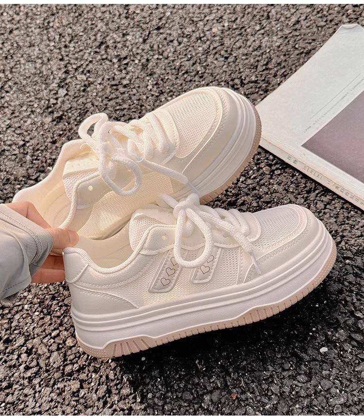 Summer women's shoes platform bread shoes women's breathable mesh mesh shoes with skirt shoes niche sports board shoes