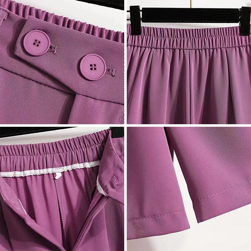 Женские летние прямые свободные шорты больших размеров — фото 8