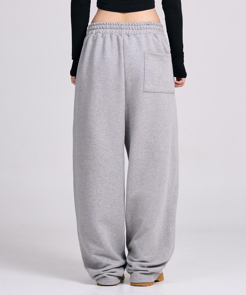 Osillos D20 One-Pleat Wide Loose Fit Sweatpants_Melange