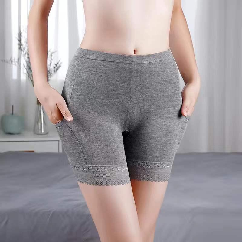 Pantalones de Seguridad de Encaje para Mujer con Bolsillos - Pantalones de Capa Base Anti-Exposición de Talla Grande para Verano.
