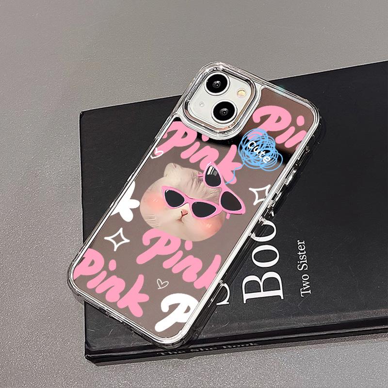 Mobile Phone Cases for iPhone 11 13 XR 15 Pro Max 12 14 Pro Max Case iPhone 16 XS Max Mirror Protective Case Mirror Exquisite Cartoon Waterproof