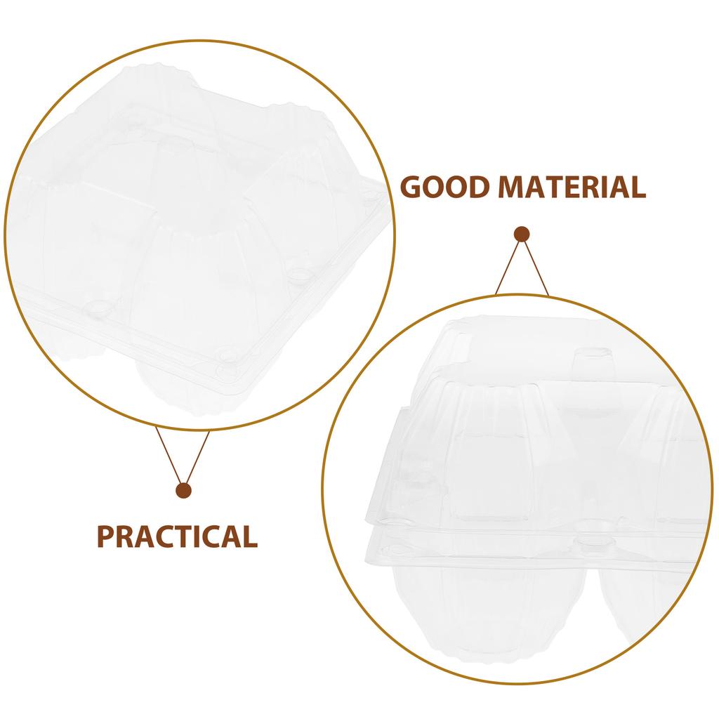 6pcs Goose Egg Packaging Box Clear PVC Cartons for Refrigerator Display Tray Large Egg Holder Plastic Carton Storage