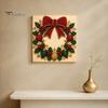 DIY Faux Pearl Art Crafts Christmas Kit, Santa Snowy Cottage Painting Kits for Adults 3D Bead Craft Set Adults, Home Winter Holiday Wall Decor Indoor