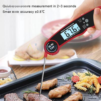 Instant Read Meat Thermometer Best Waterproof Ultra Fast Digital Food Water Milk Thermometer for Outdoor Cooking BBQ and Kitchen