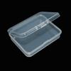 Clear Flip-Top Rectangular PP Plastic Box for Fishing Gear, Puff, Eyelid Stickers, & Eyelashes - Dustproof Storage Solution