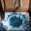 3D Optical Illusion Rug Realistic Hole Doormat Non-Slip Bottom Entrance Rug Floor Mat for Front Door Kitchen Bathroom Home Decor