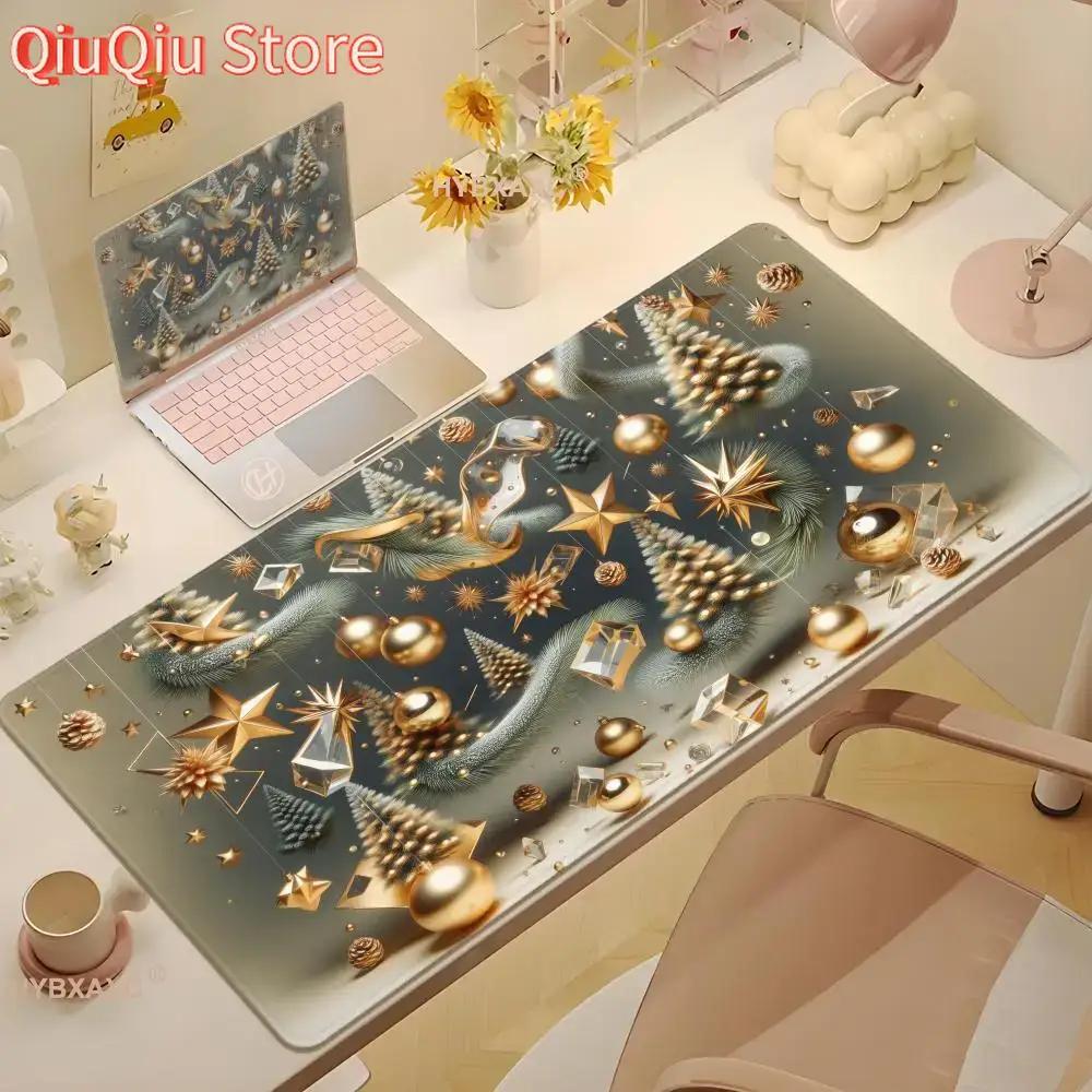 Buon Natale Babbo Natale Tappetino per Mouse per Computer Accessori da Gioco Tappetino Mouse Grande Stampa Deskmat Tappetino per Tastiera Tappetino Mouse Pad