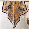 New Women Square Headscarf Four Seasons Popular Scarves Silk Scarf Hijab Hairband 90X90cm Beach Shawl Foulard Ribbon Neckerchief