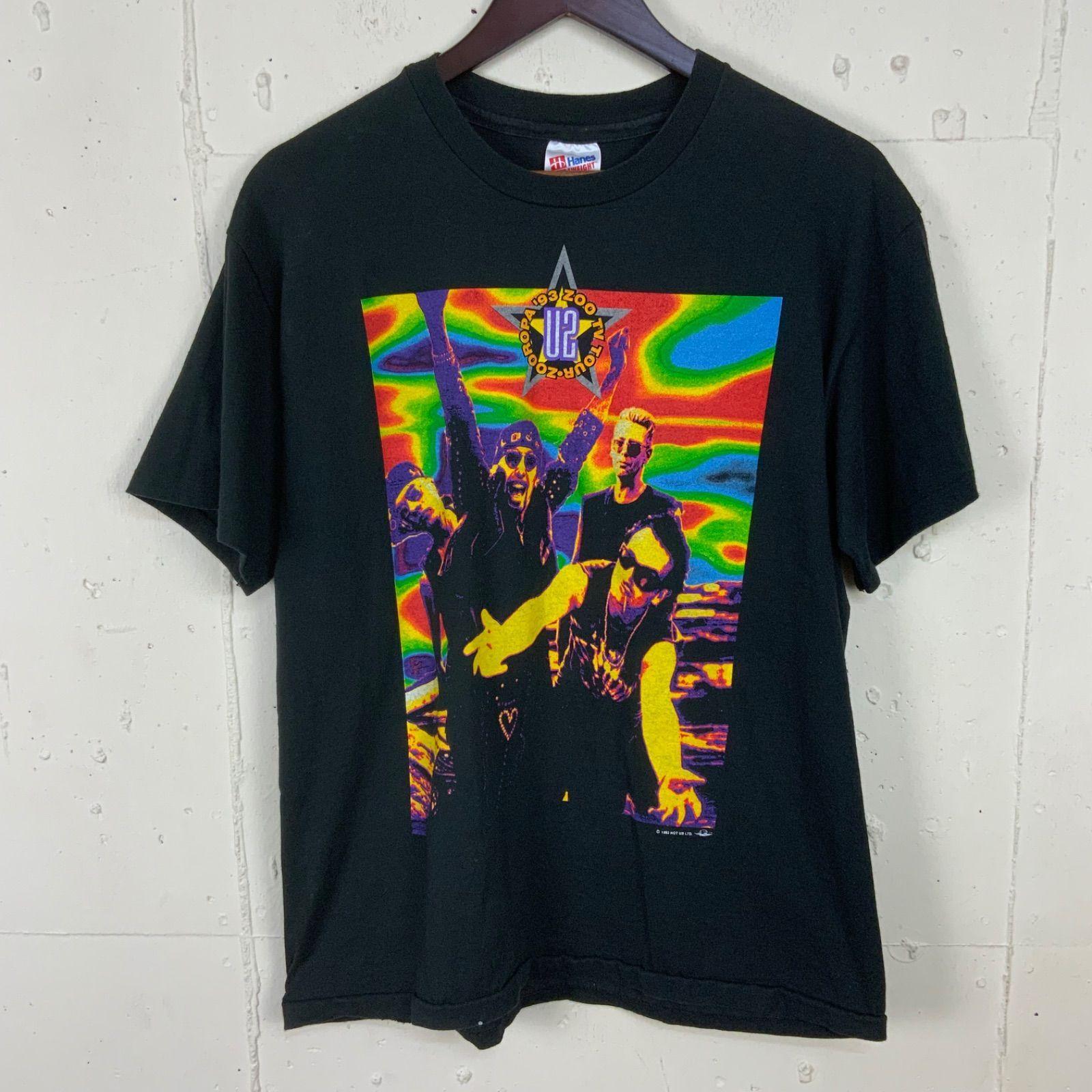 U2 Zoo TV 90s basic black Retro style classic style T-shirt Reprint tee NH15597 S