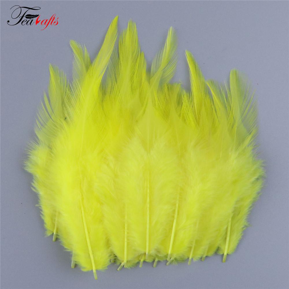 100pcs Rooster Feather Plume For Jewelry Making Pink Fly Tying Plumas Wedding Dress Decorative Dream Catcher Feathers DIY Crafts