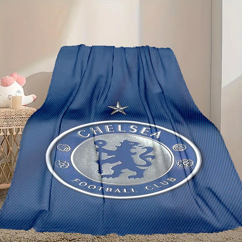 1 Stück Gemütliche Chelsea FC Decke, Leichte & Strapazierfähige Druckdecke, Perfekt für Zuhause, Sofa, Bett, Picknick, Reisen, Büro