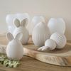 Silicone Moulds Casting Moulds Easter, Pack of 4 Silicone Mould Easter Bunny Candles Moulds Silicone Rabbit Easter Egg Casting Moulds Silicone Easter