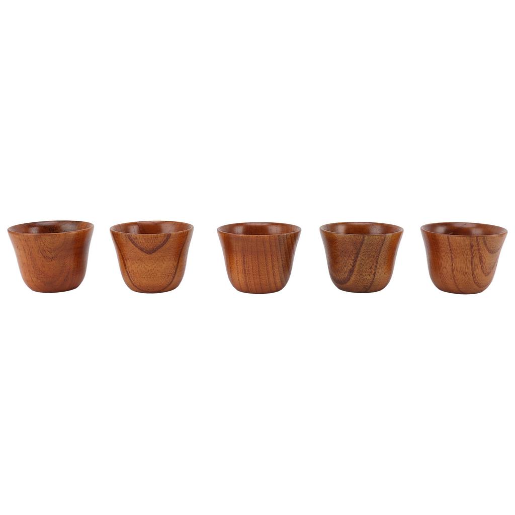 Wooden Tea Cups Handmade Multifunctional Safe Eco Friendly Solid Wood Teacups for Drinking Tea