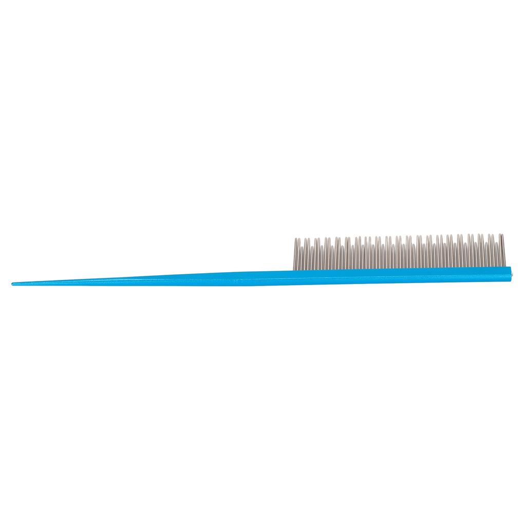 Dog Comb Pet Hair Comb with Long and Short Stainless Steel Teeth for Removing Tangles and KnotsBlue