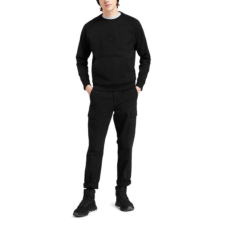 Timberland Bluza męska casual z haftowanym logo, czarna A2D3J-001