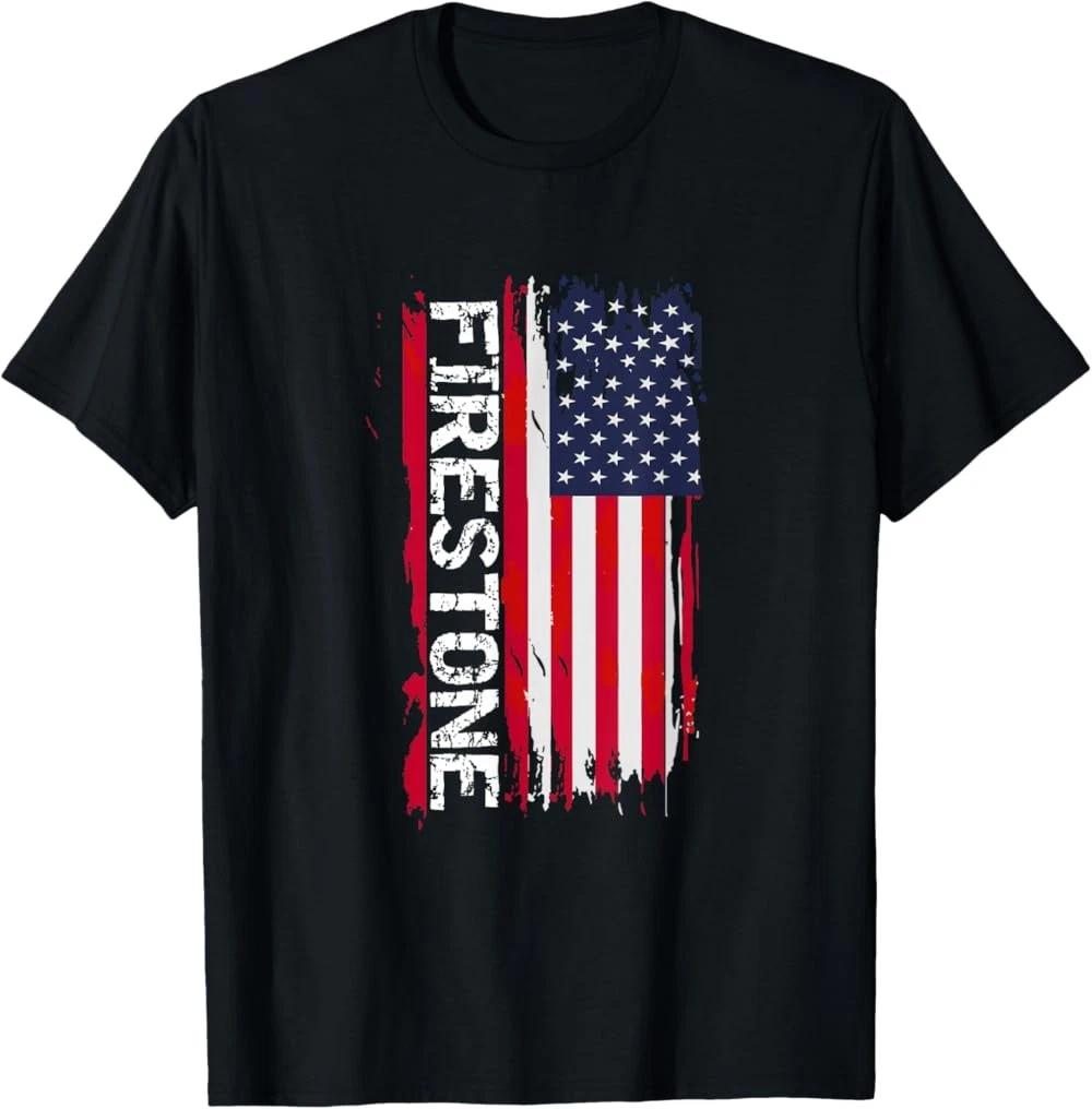 NEW LIMITED Firestone City USA Flag T-Shirt L