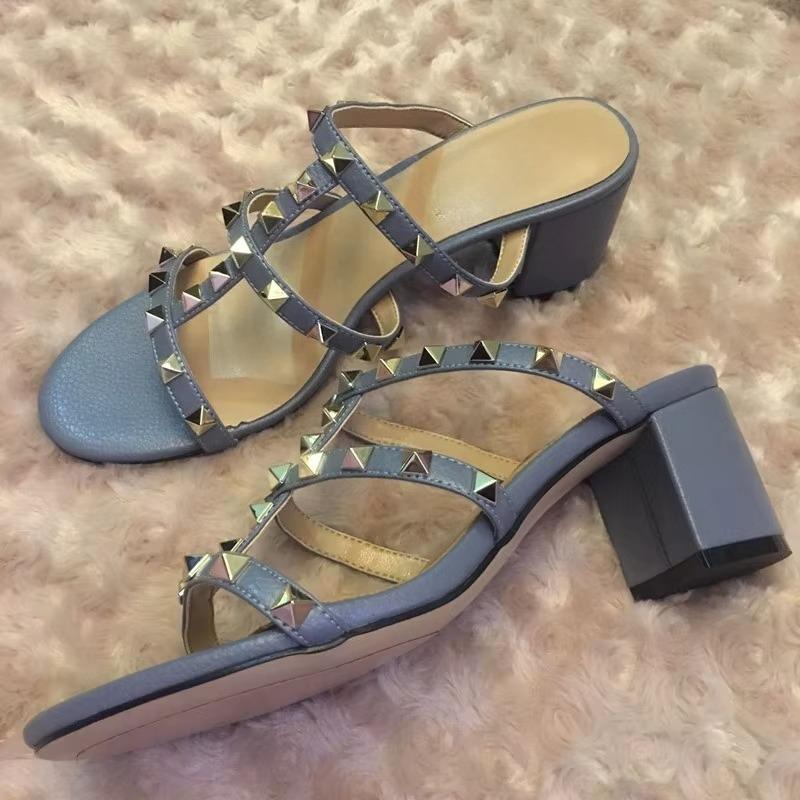 Fashion Women Slippers Open Toe Sandals High Heels Shoes Woman Summer 2025 Trend Elegant Pumps Dress Shallow Chunky Zapatillas De Mujer