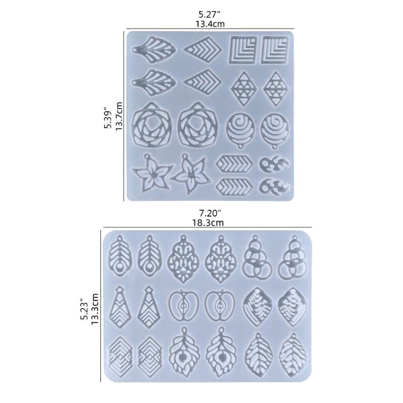 Leaves-shaped Earring Combination Earring Mold Epoxy Resin Jewelry Mold Resin Casting Pendant Mold Suitable