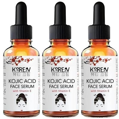 3Pcs Kojic Acid Serum - Collagen Face Serum for Skin Lig_htening - Anti Aging Face Serum - Dark Spot Correcting Glow Serum 30ml