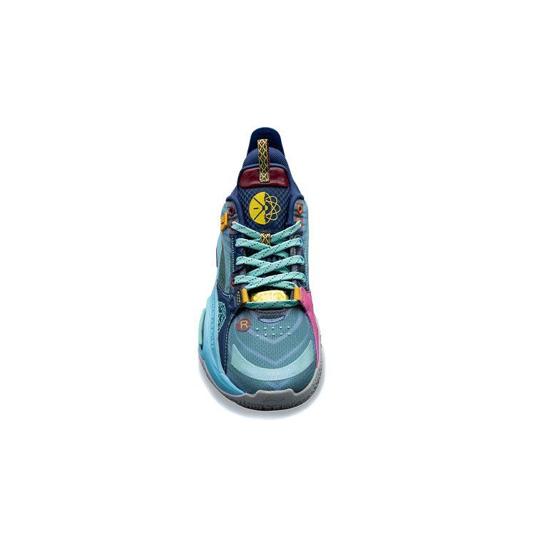 Li Ning All City 10 Slip Resistant Cushioning Abrasion Resistant Low top Basketball Shoes Navy Teenagers ABPS059-2