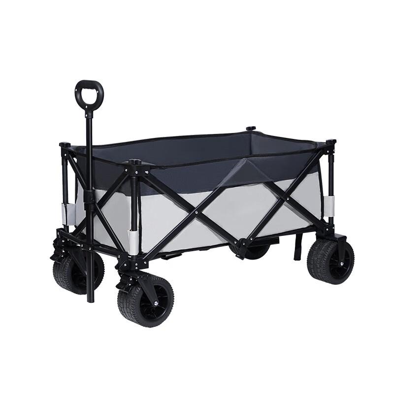 MuShan Extra-Large Folding Camping Cart with Tank Wheels
