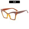Trendy purple anti blue light oversized reading glasses women fashion clear cat eye square eyeglasses frames