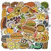 50 Cartoon Food Graffiti Stickers Can Decorate Suitcase Pen Guitar Notebook Waterproof Hot Stamping Can Be Stickers