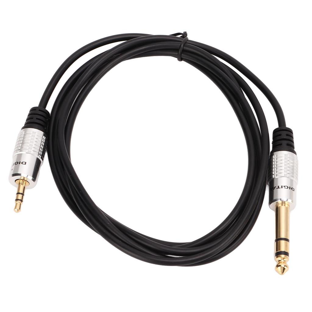 6.35mm to 3.5mm Cable Professional Stereo Microphone Adapter Cable for Speakers DVD Player Microphone 5.9ft