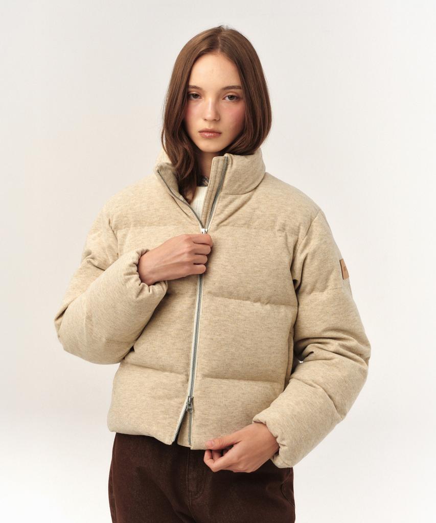 Satur (W) Knit Puffer Duck Down Padded Cream