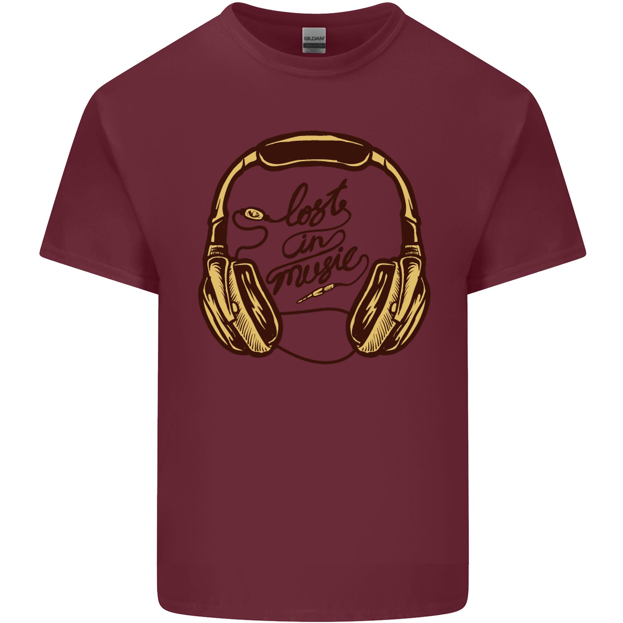Lost in Music DJ DJing Headphones Dance Unisexs Light Cotton TShirt S
