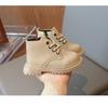 Autumn Children's Leather Boots, Minimalist Versatile Ankle Boots, Boys' Leather Short Boots, Soft-Sole Baby Yellow Boots, Unisex Kids' Shoes.