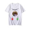 Dank Meme Hamster Staring Front-facing Camera Hamp Calling T-Shirt Fashion Short Sleeve T-Shirt Oversized Street