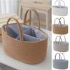 Durable Large Capacity Baby Nappy Organiser Portable Cotton Rope Storage Basket Versatile Foldable Cosmetics Storage for Newborn