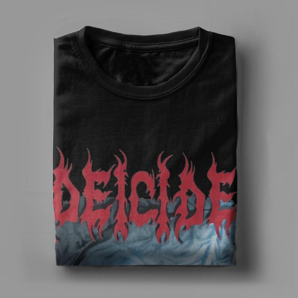 Funny Deicide T-Shirt Men Crew Neck Pure Cotton T Shirts Band Short Sleeve Tees Plus Size Clothing