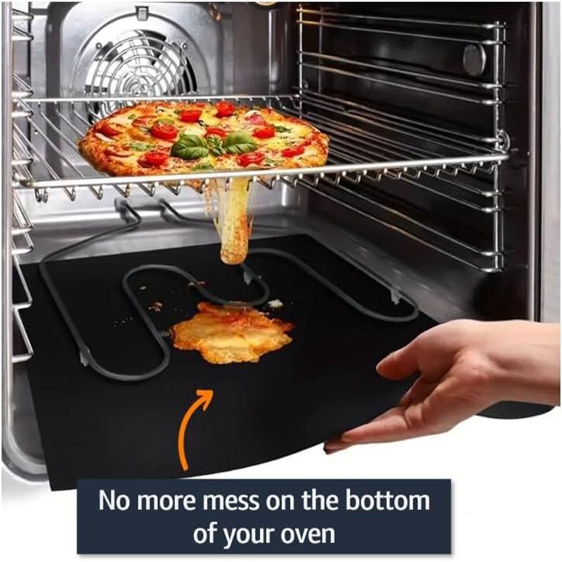Oven Liners for Bottom of Oven Reusable Non-Stick Teflon Protector Mat Heat Resistant Grill Mats BBQ Mat Barbecue Plate Liner