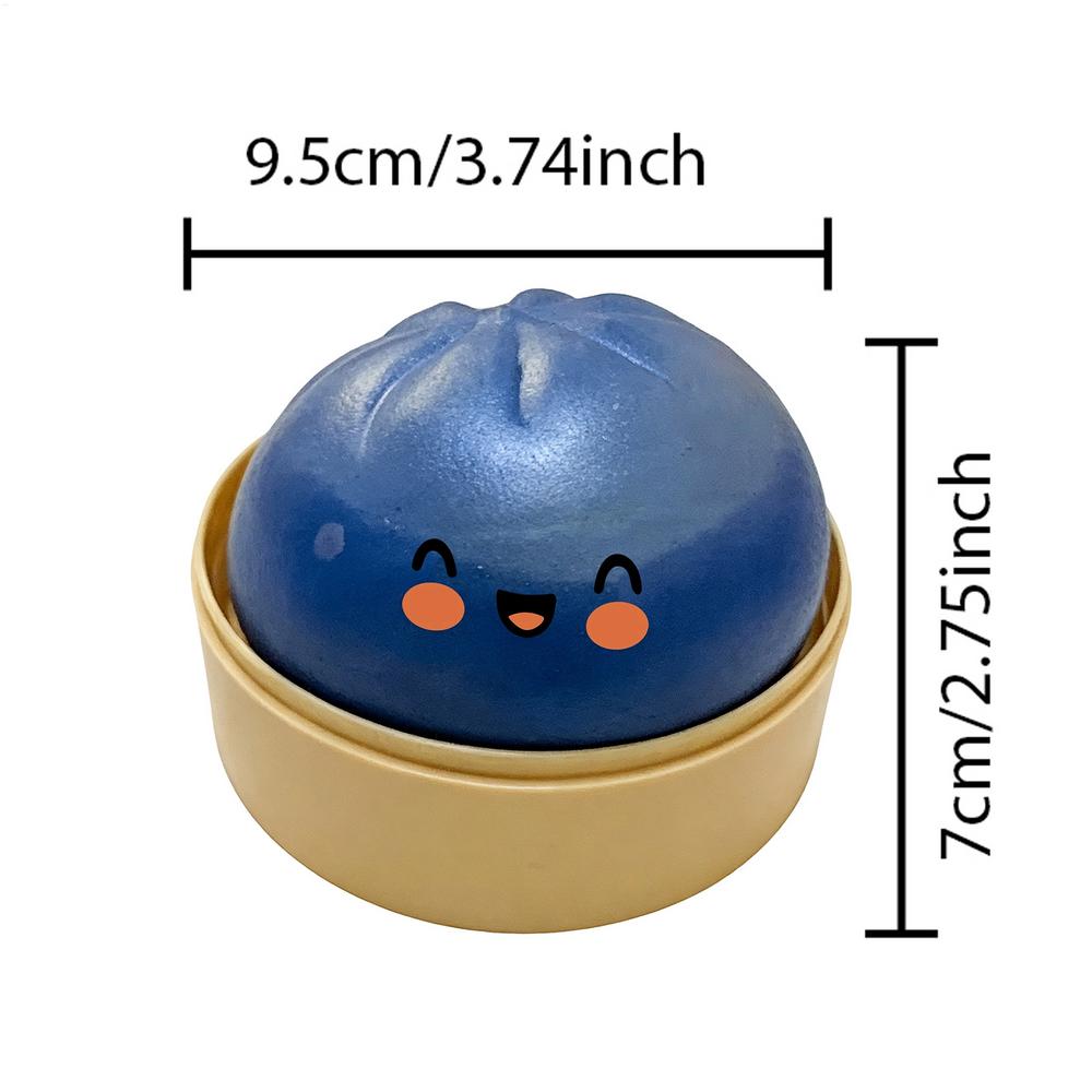 1Pc Squeeze Toys Funny Glitter Cute Calming Ball Colorful Bun Sensory Balls Fidget Toys For Children Teens Adults Students Home