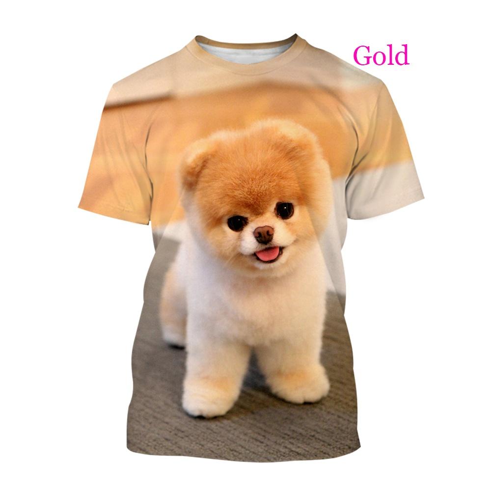 New Fashion Pomeranian Dog 3D Printing Men's and Women's T-shirt Casual Shirts Cute Tops