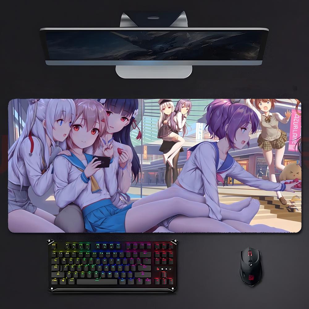 Game Anime AAzur LLane Mouse Pad Large Gaming Mousepad With Stitched Edges Thickened Desk Mat Pc