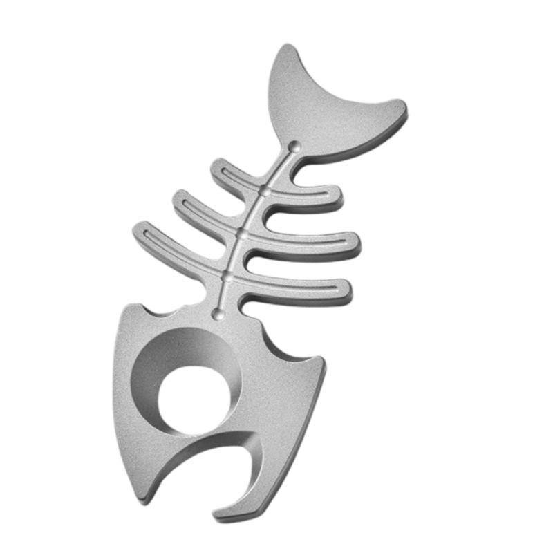 Fishbone Utility Bottle Openers Filter Bottle Water Purifiers Wrenches Emergency for Outdoor Activity