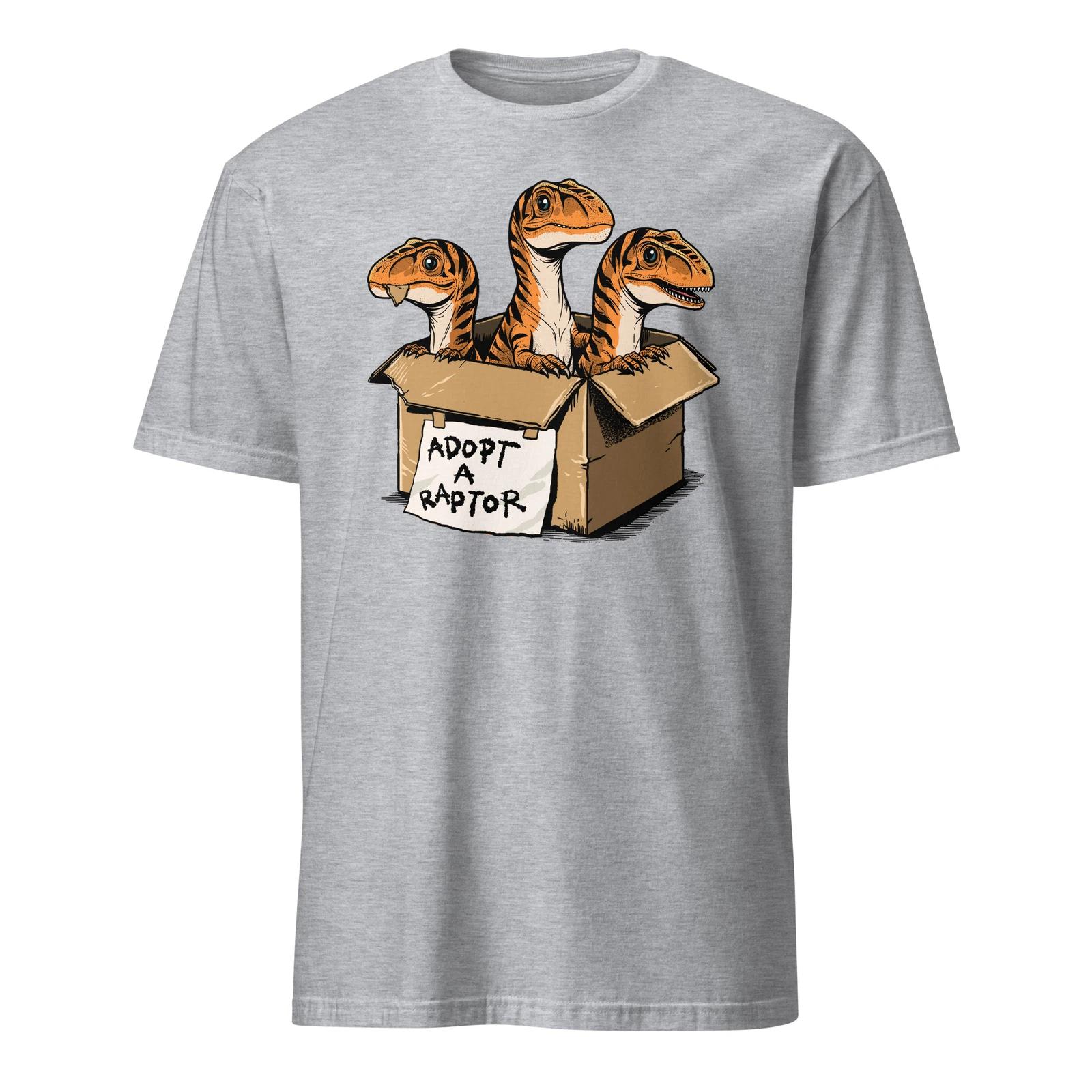 Dinosaur Shirt Adopt A Raptor Funny Velociraptor T-Shirt Size S-3XL Gift Tee 4XL