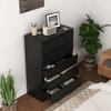 Chest Of Drawers 5 Drawer Dresser Modern Storage Cabinet With 5 Drawers For Bedroom Living Room Black