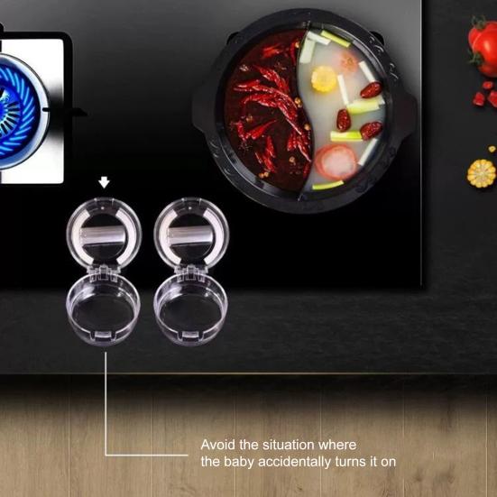 2/3/4Pcs Transparent Stove Knob Safety Cover Heat Resistant Dustproof Baby Proof Universal Kitchen Oven Lock Gas Stove Knob Safety Guard Protector