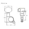 1Set Electric Guitar Tuning Pegs Guitar Tuners Machine Head Small Square Handle Red Copper/Bronze