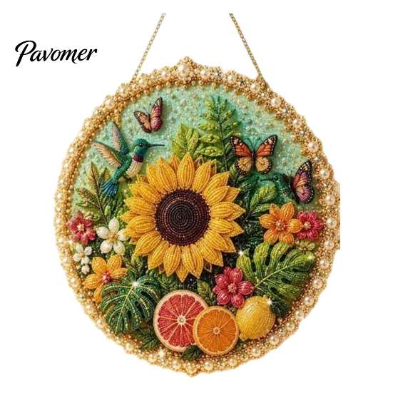 DIY Wreath Making Kit Pearl Painting for Adults Beginners, 3D Art Craft Set with Artistic Projects Frame, Decorative Seasonal Wall Hanging Home Decor