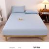 2025 Washed Flannel Solid Color Fitted Sheet: Non-Slip All-Inclusive Mattress Protector Bedspread