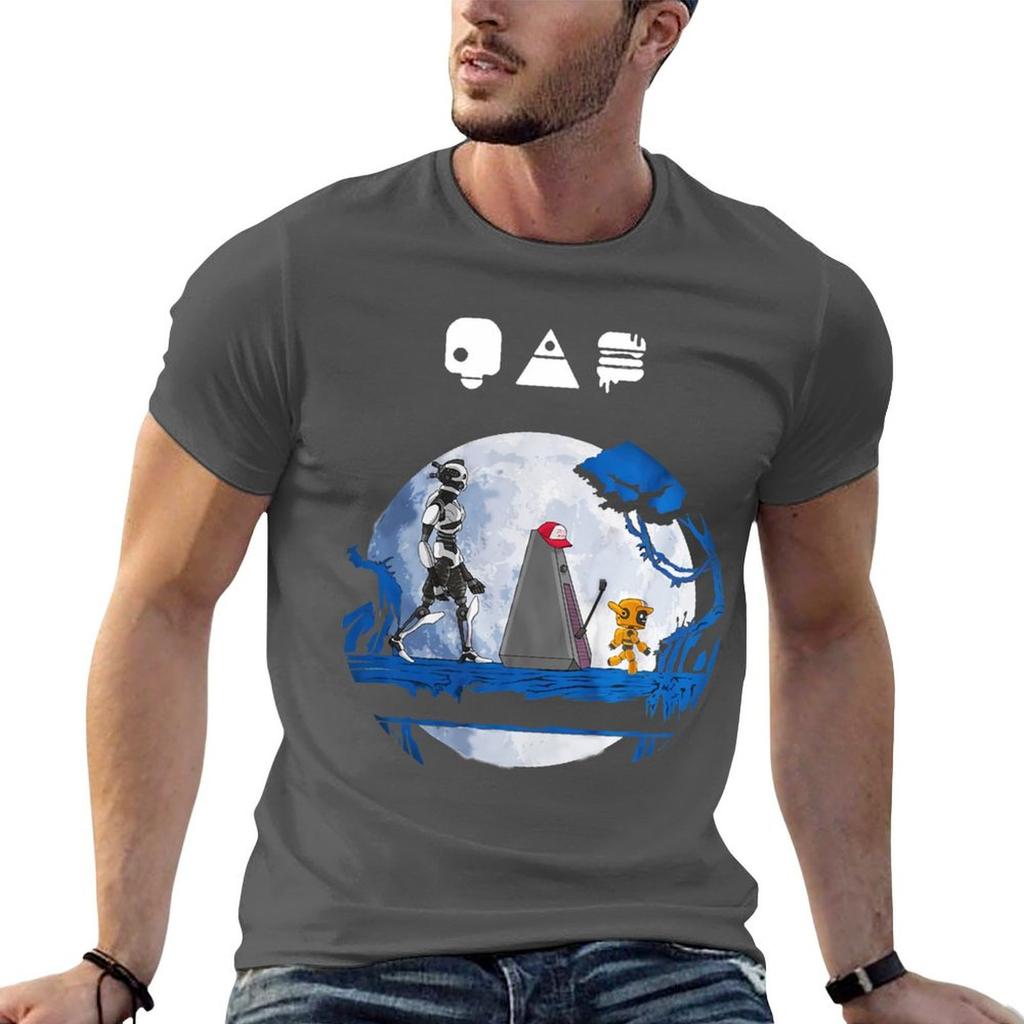 Love Death And Robots Three Robots Maglietta Nera in Cotone Semplice per Unisex Pacco Maglietta Unisex Maglietta Pesante in Cotone