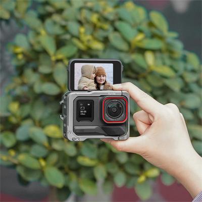Metal Cage with Cold Shoe Protective Frame Housing Shell Quick Release Frame Cage for Insta360 Ace Pro/Insta360 Ace Pro 2